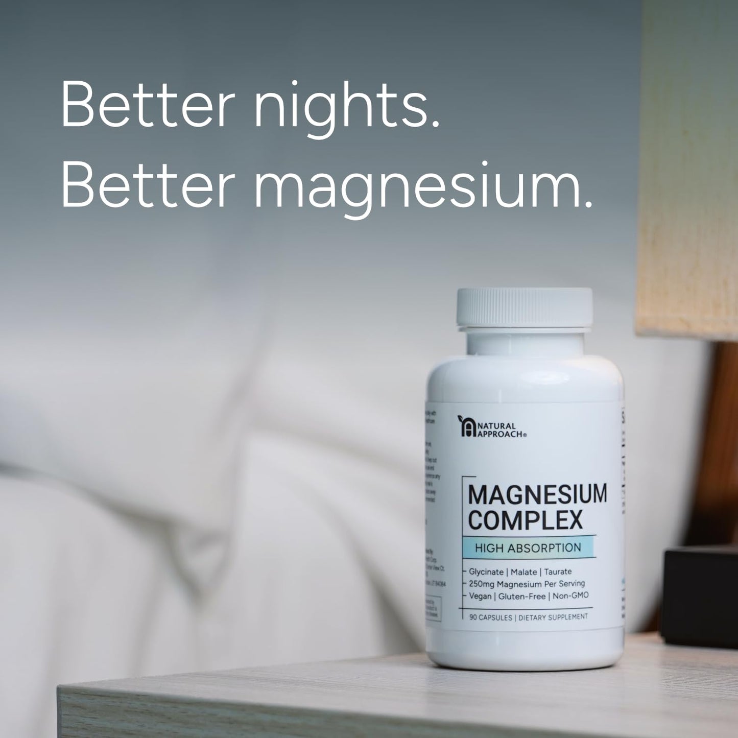 Natural Approach High Absorption Magnesium Complex with Glycinate, Malate & Taurate, 90 Capsules