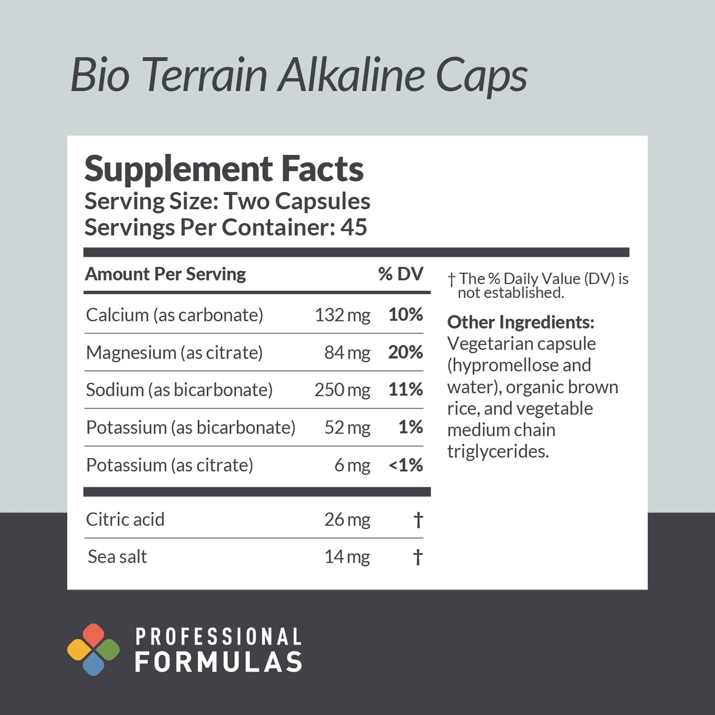 Professional Complementary Health Formulas Bio Terrain Alkaline Capsules, 90 Count