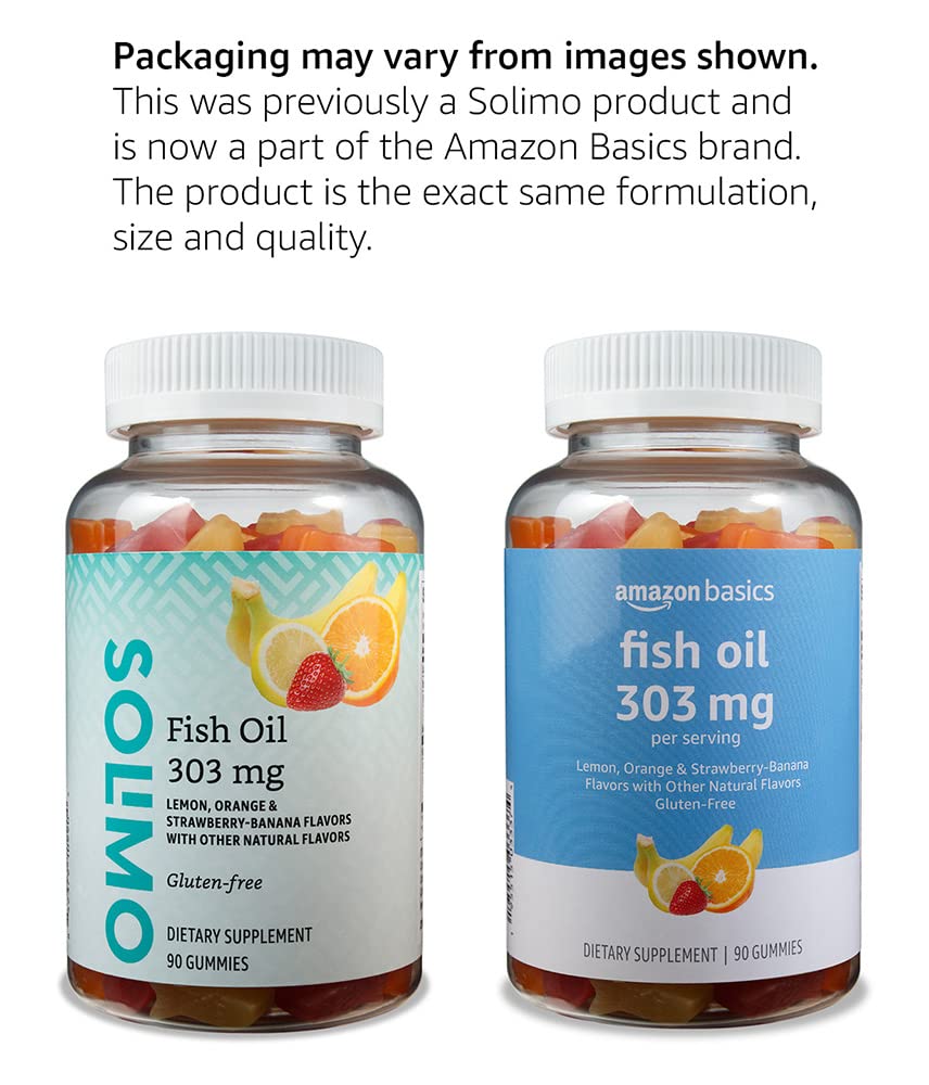 Amazon Basics Fish Oil 303 mg Gummy, 90 Count