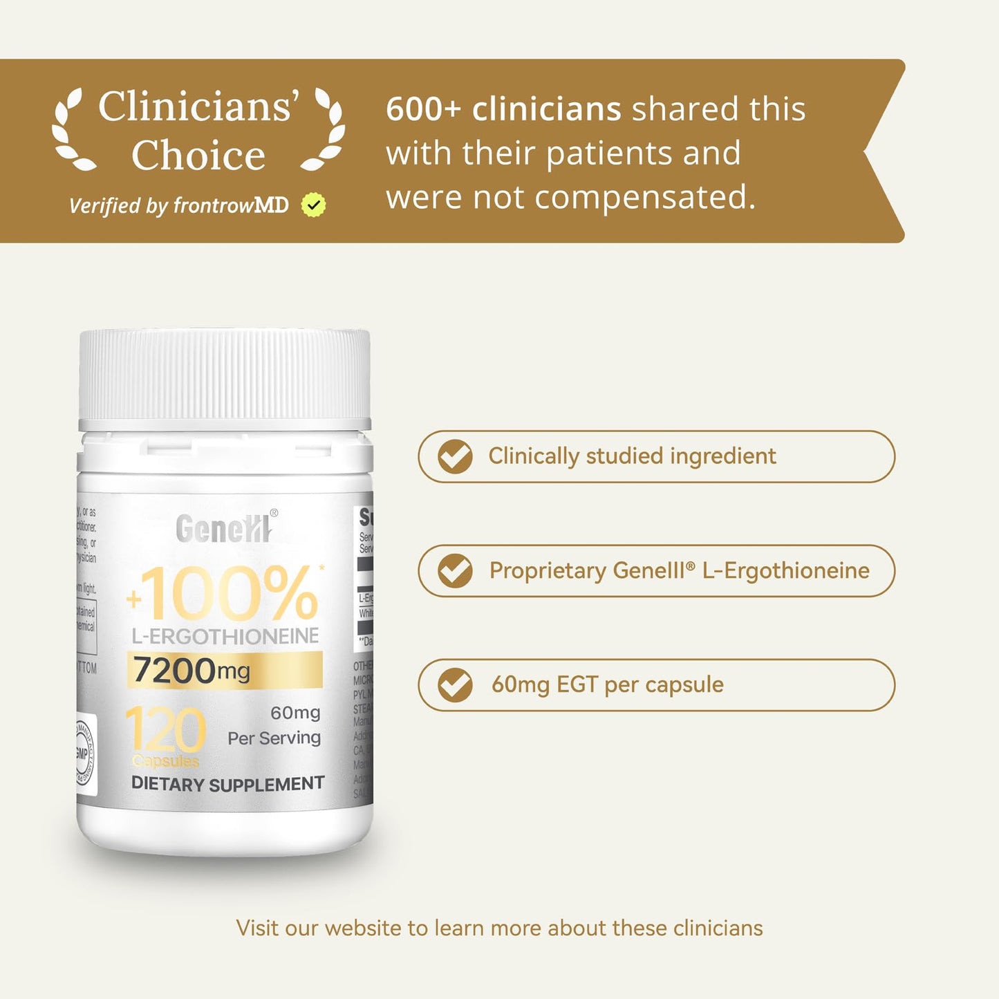 GENEIII Skin Health Supplement Capsule 120 Count