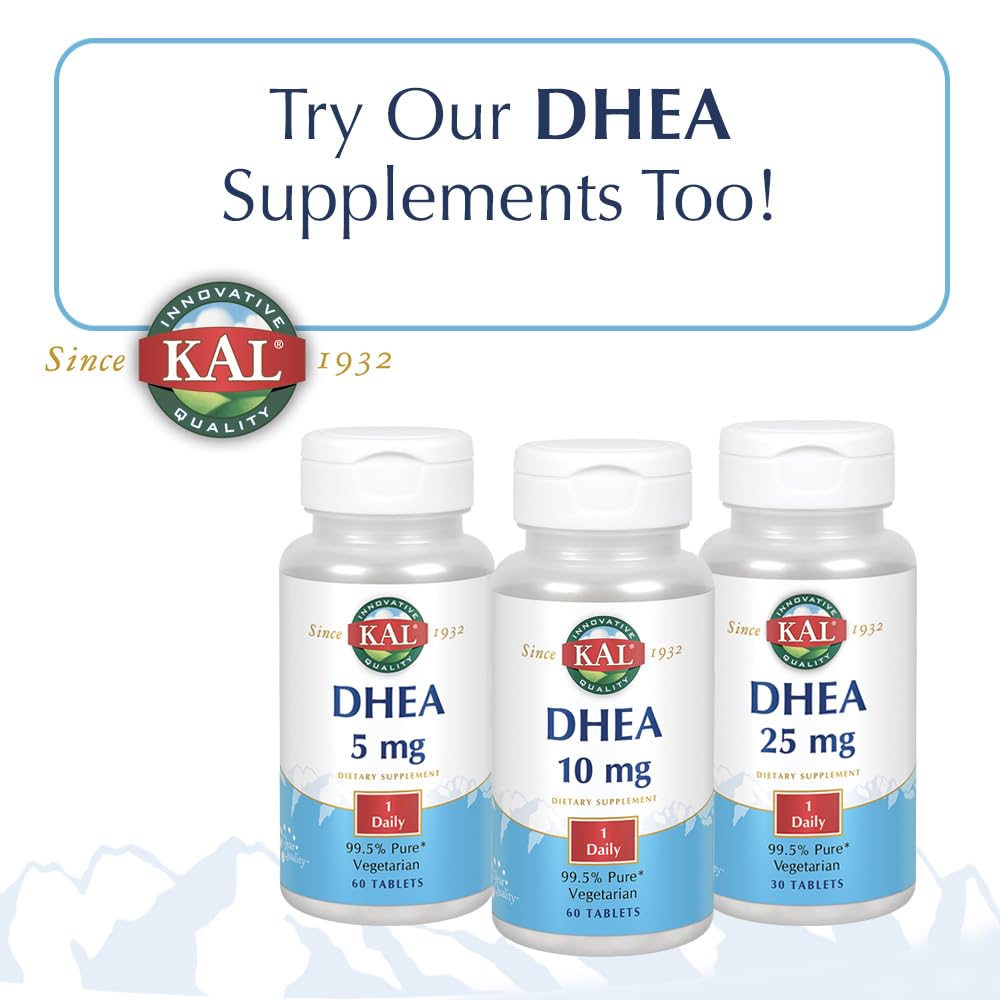 KAL 7-Keto DHEA 50 mg Tablets, 30 Count