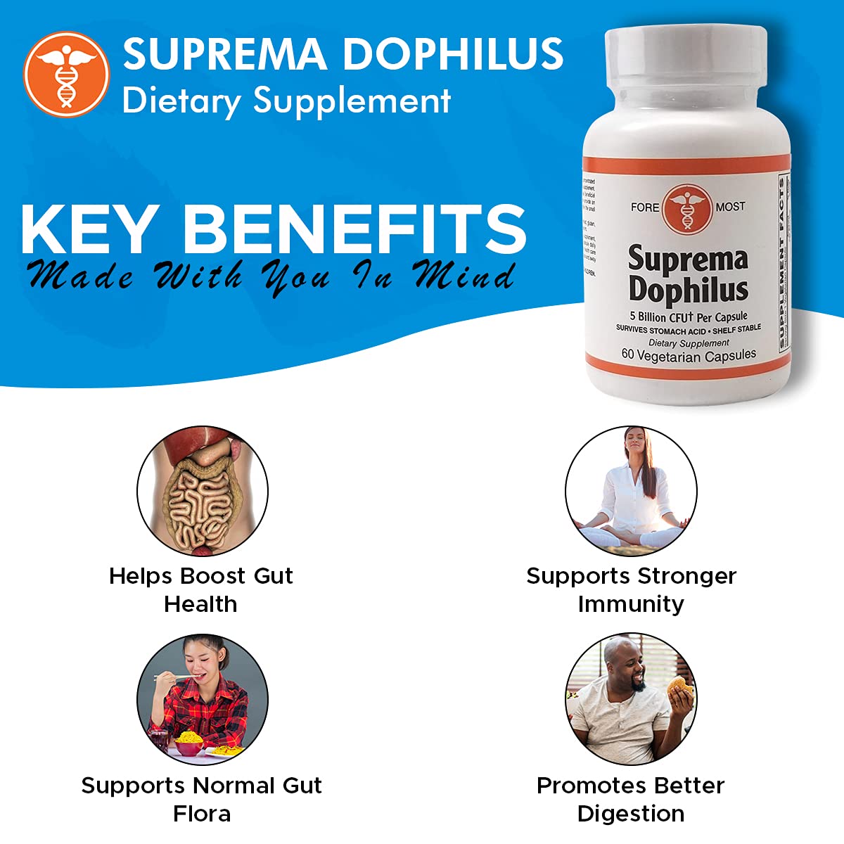 Holistic Health Suprema Dophilus 60 Capsules