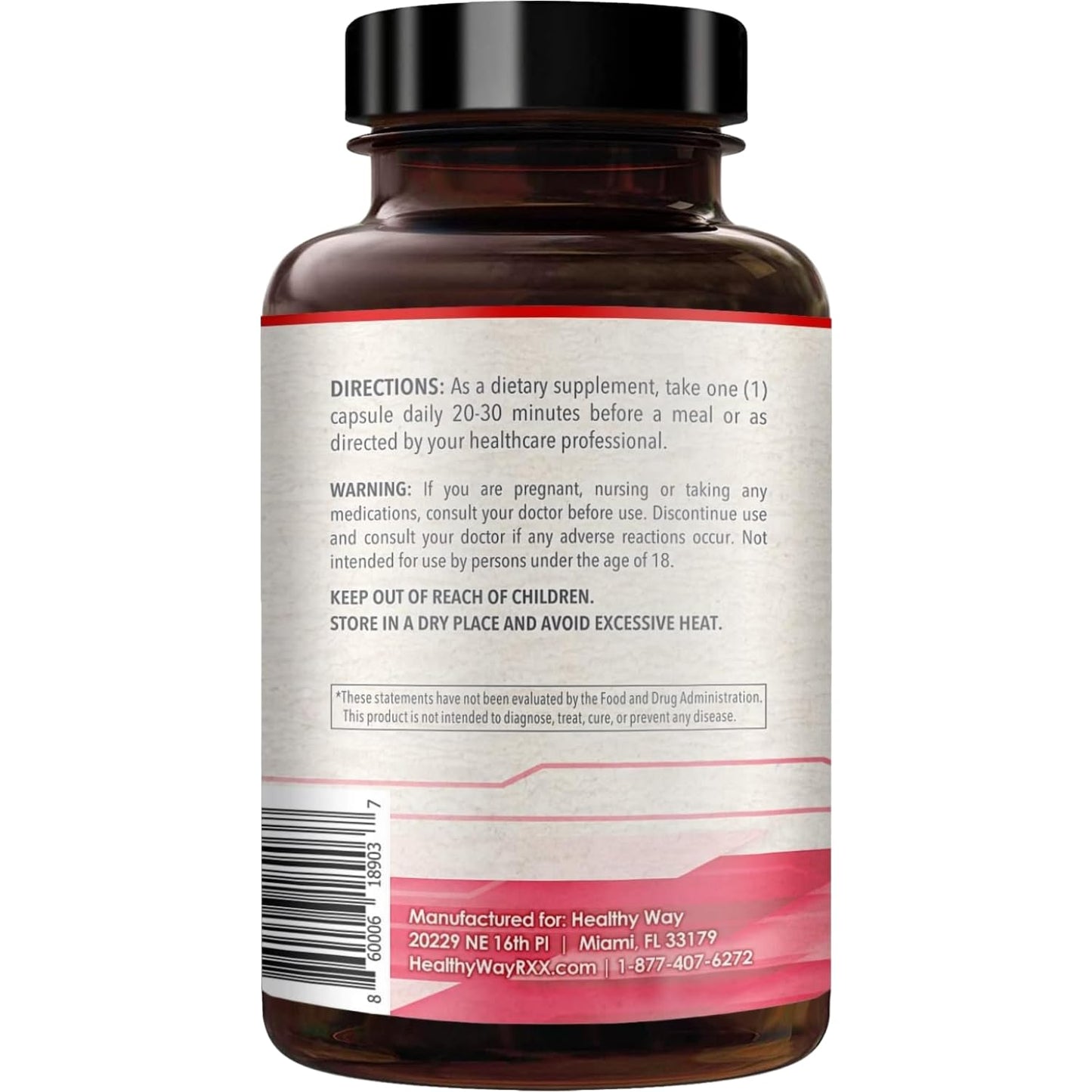 HealthyWayRx Berberine Supplement 500mg Capsules, 180 Count