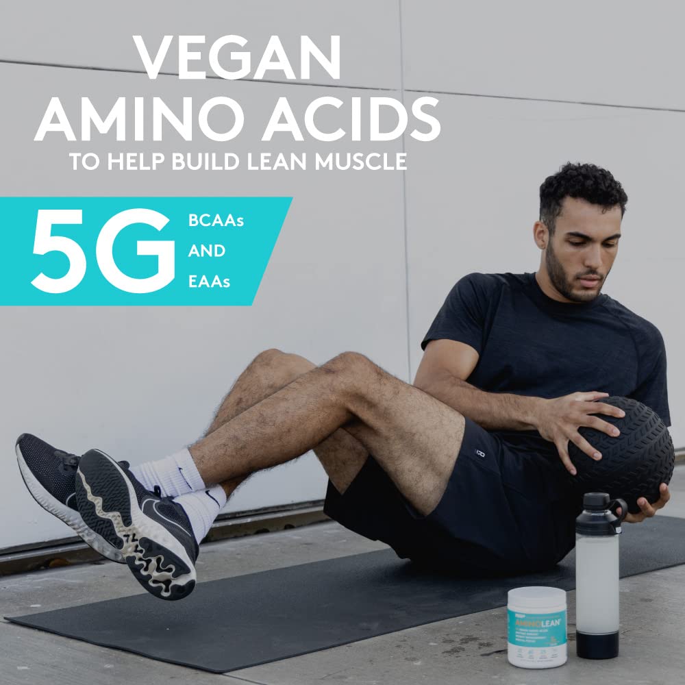 RSP NUTRITION AminoLean Natural Pre Workout Powder & Amino Energy with Vegan BCAA + EAA, 7.94 Ounce
