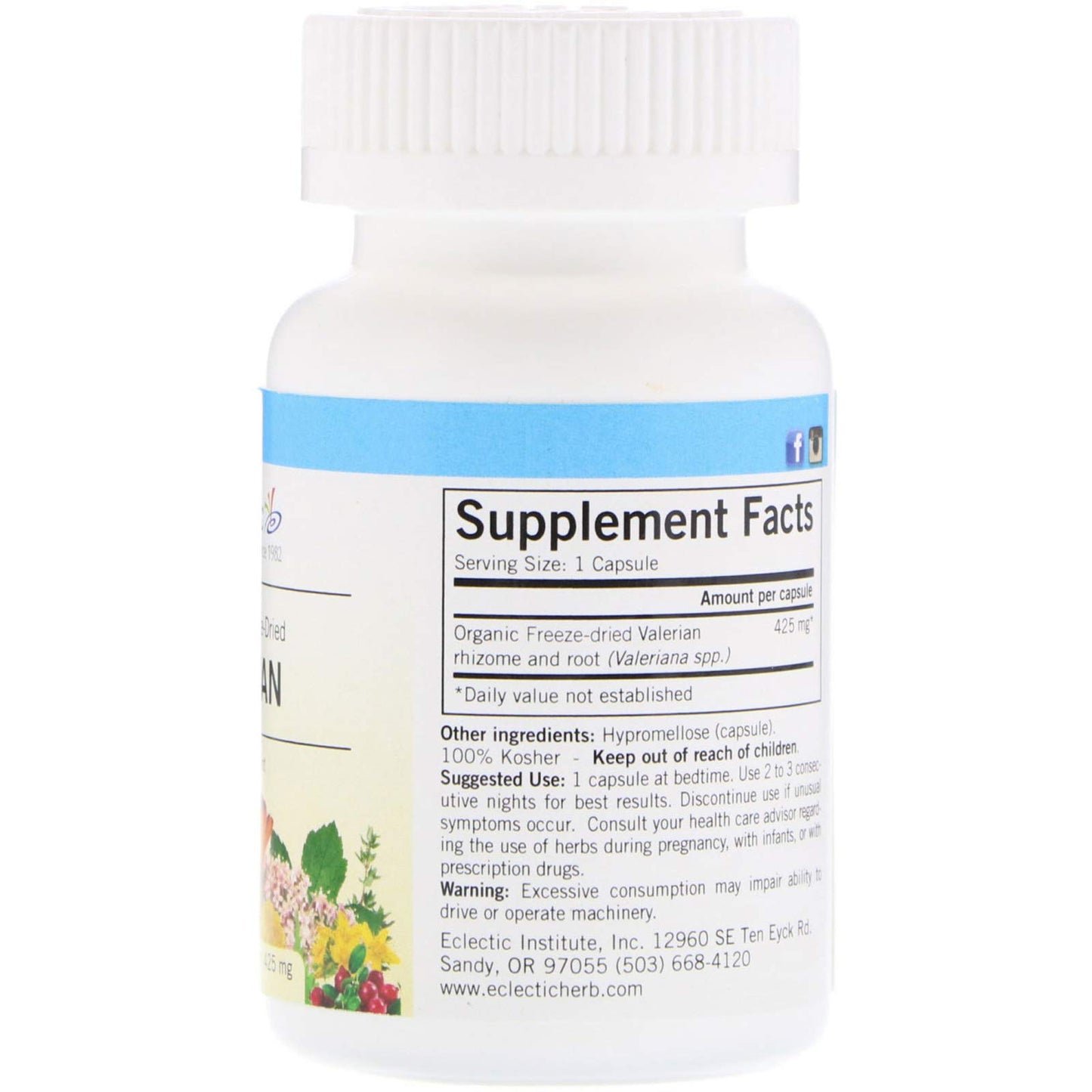 ECLECTIC INSTITUTE Valerian Sitchensis Capsule 1 Count