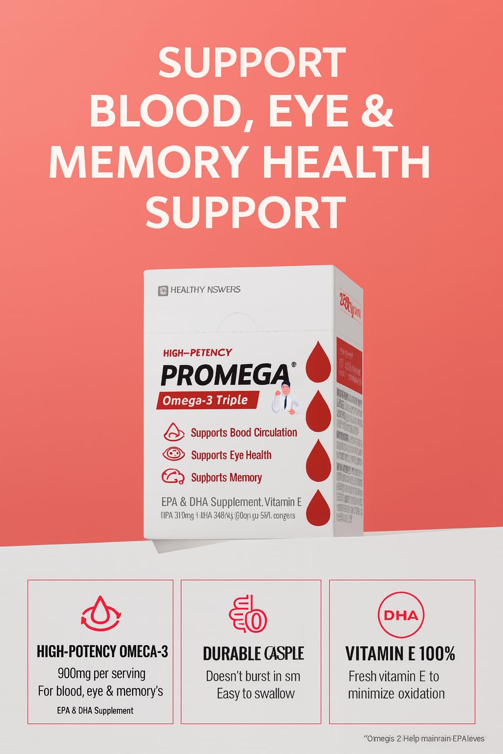 DAHLORE High Strength Omega-3 Fish Oil Softgels 60-count