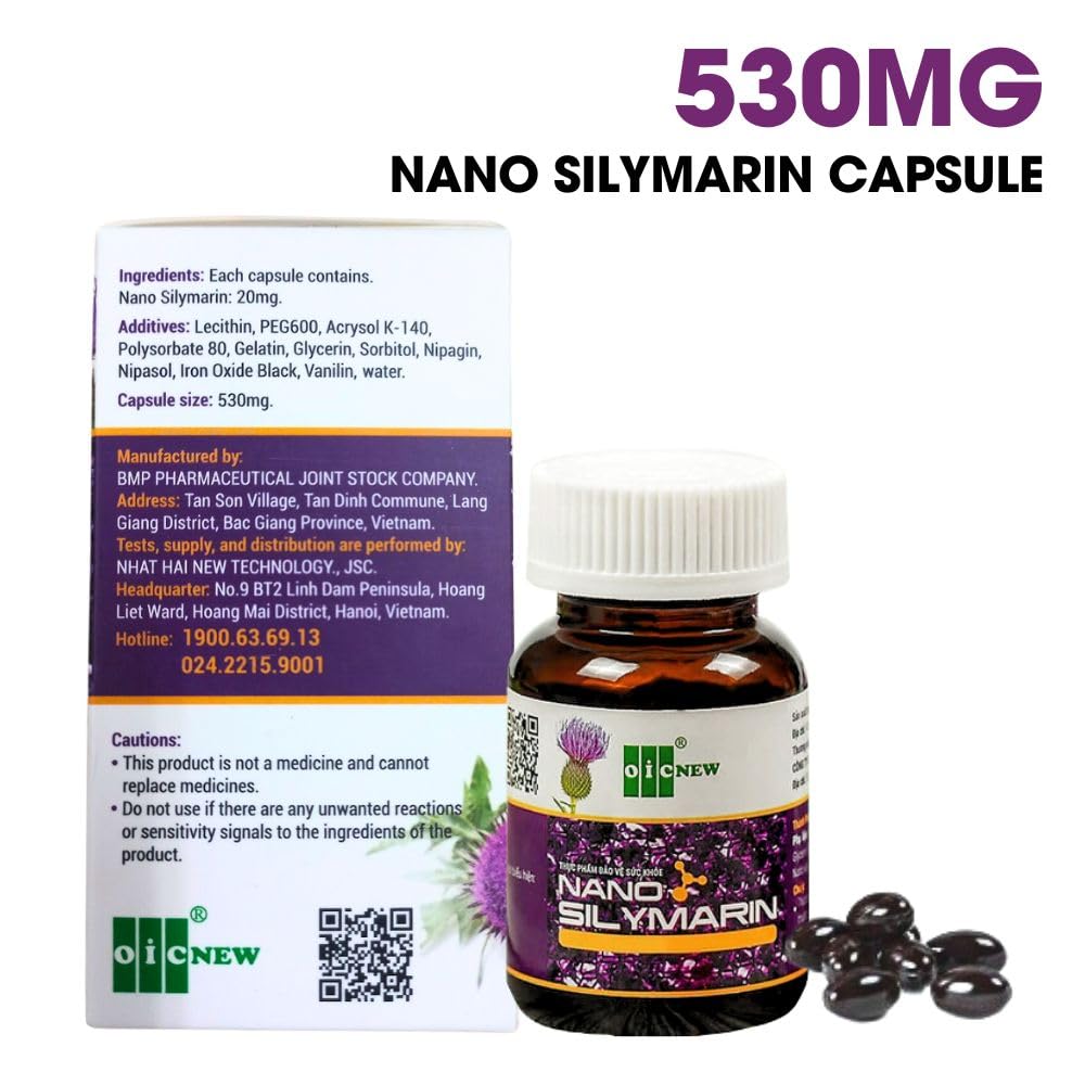 OIC NEW Nano Silymarin Capsule, 60 Count