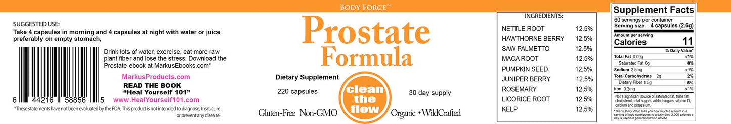 Body Force Prostate Formula 220 Capsules