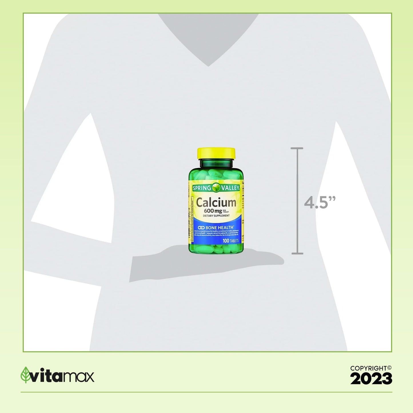 Generic SV Calcium 600 mg Tablets, 100 Count
