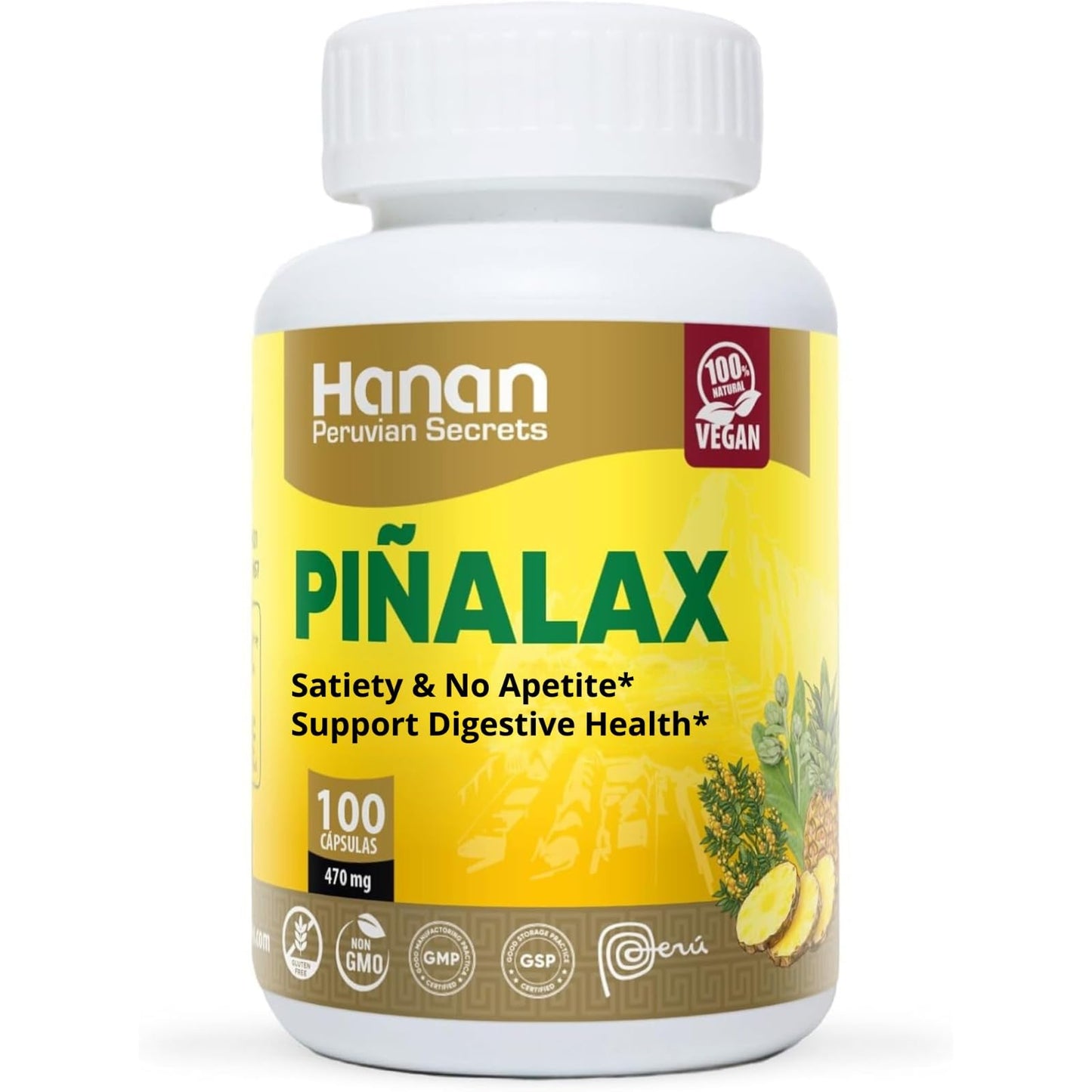 HANAN PERUVIAN SECRETS Hanan Piñalax Capsule 100 Count