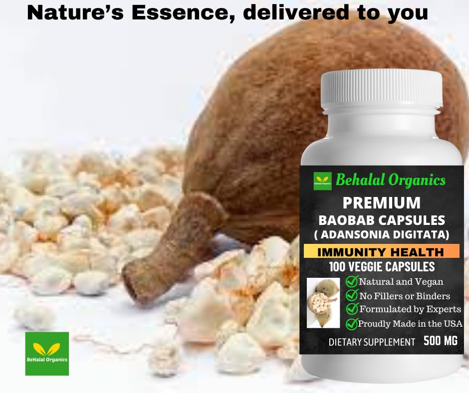 Behalal Organics Baobab Quick Release Capsules 100 Count