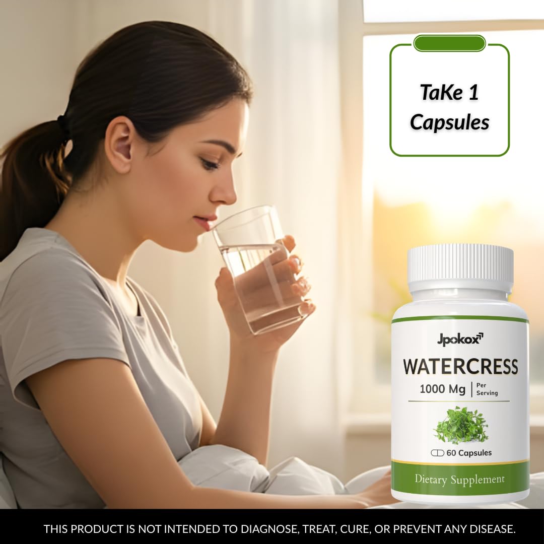 Jpokox Watercress Capsules 1000mg 60 Count