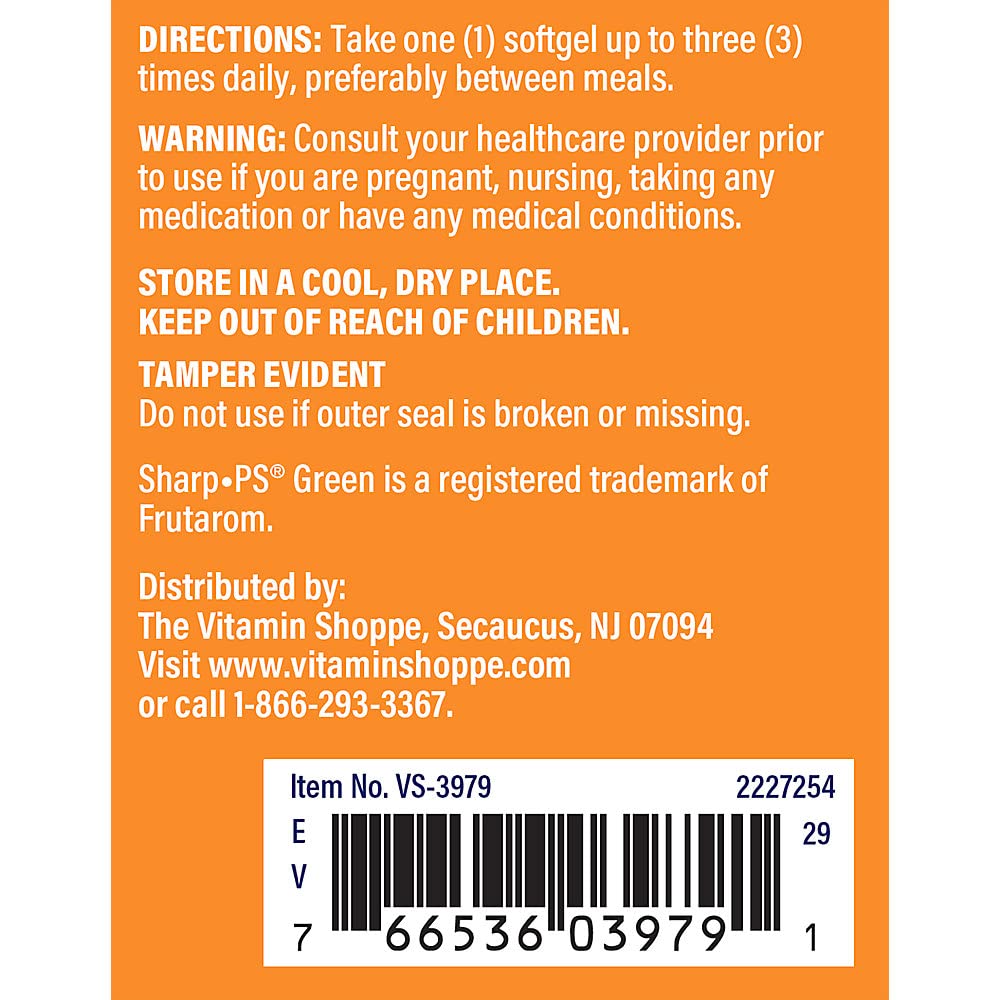The Vitamin Shoppe Sunflower Phosphatidylserine 100 Softgel, 90 Count