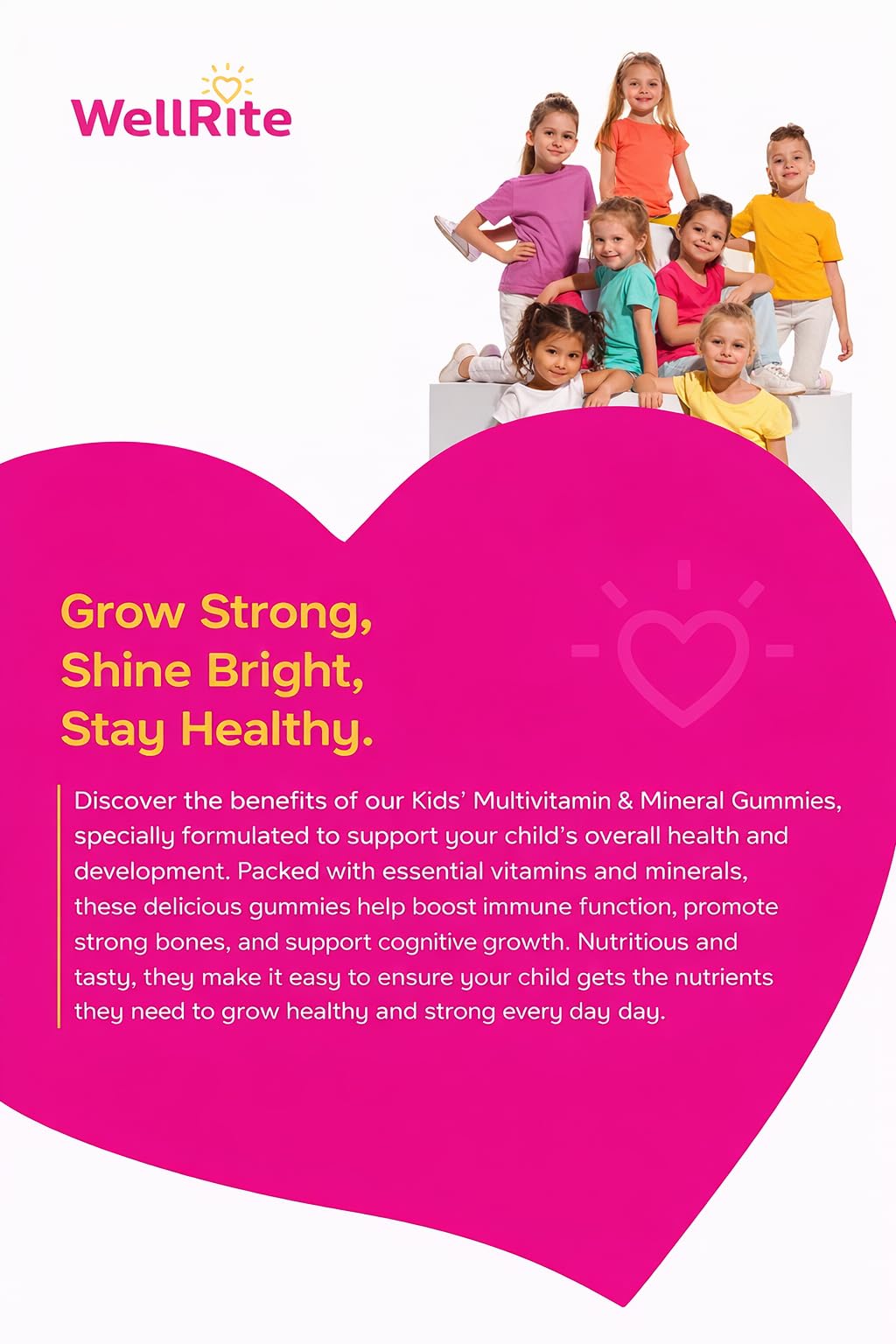 Wellrite Kids Multivitamin Gummies 60 Count