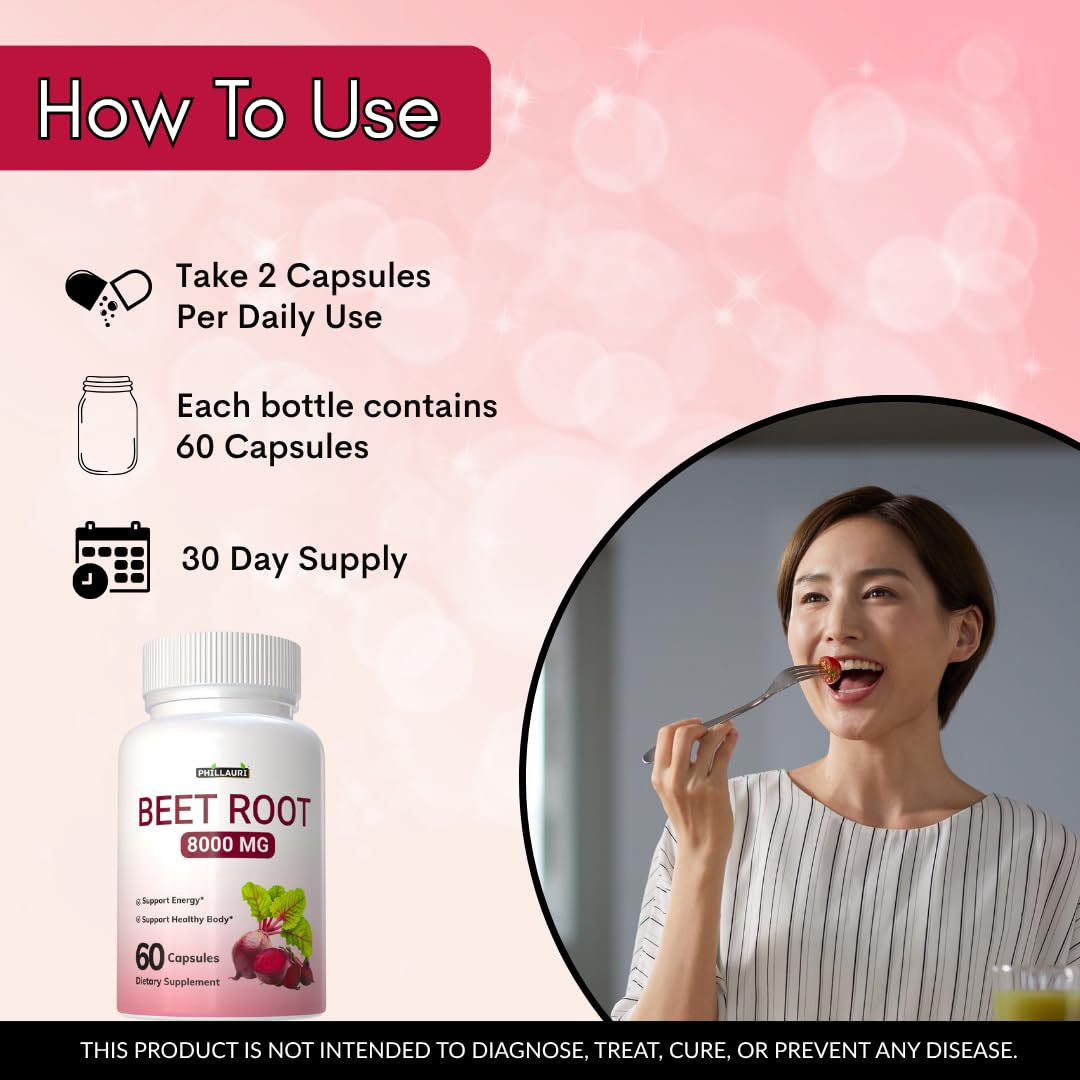 Phillauri Beet Root Capsules 120 Capsules