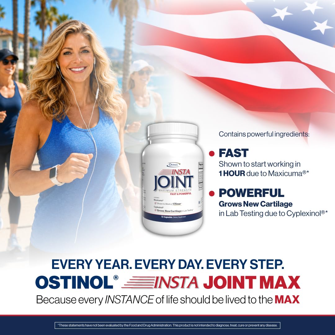 ZYCAL Ostinol Insta Joint Maximum Strength Advanced Joint Support Capsules, 72 Capsules
