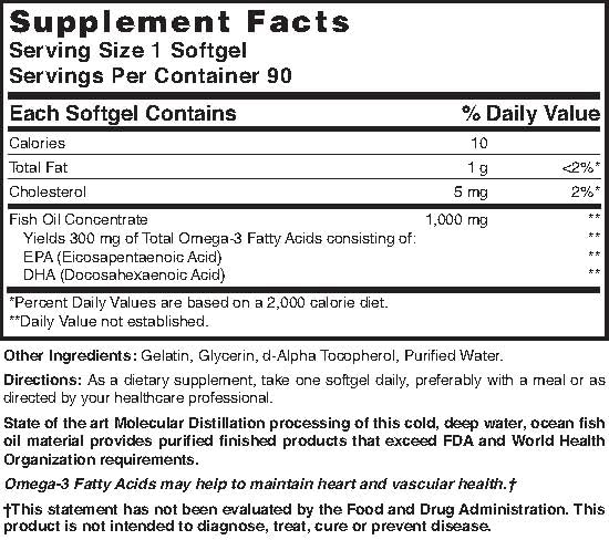 Nature's Blend Omega-3 GC 1000mg Softgel, 90 Softgels
