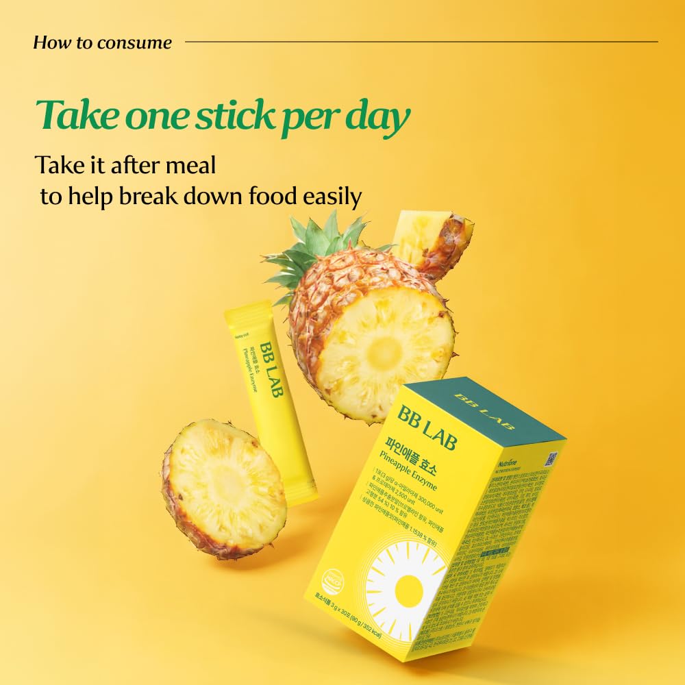 BB LAB Pineapple Enzyme Supplement Powder 3.17 Ounce