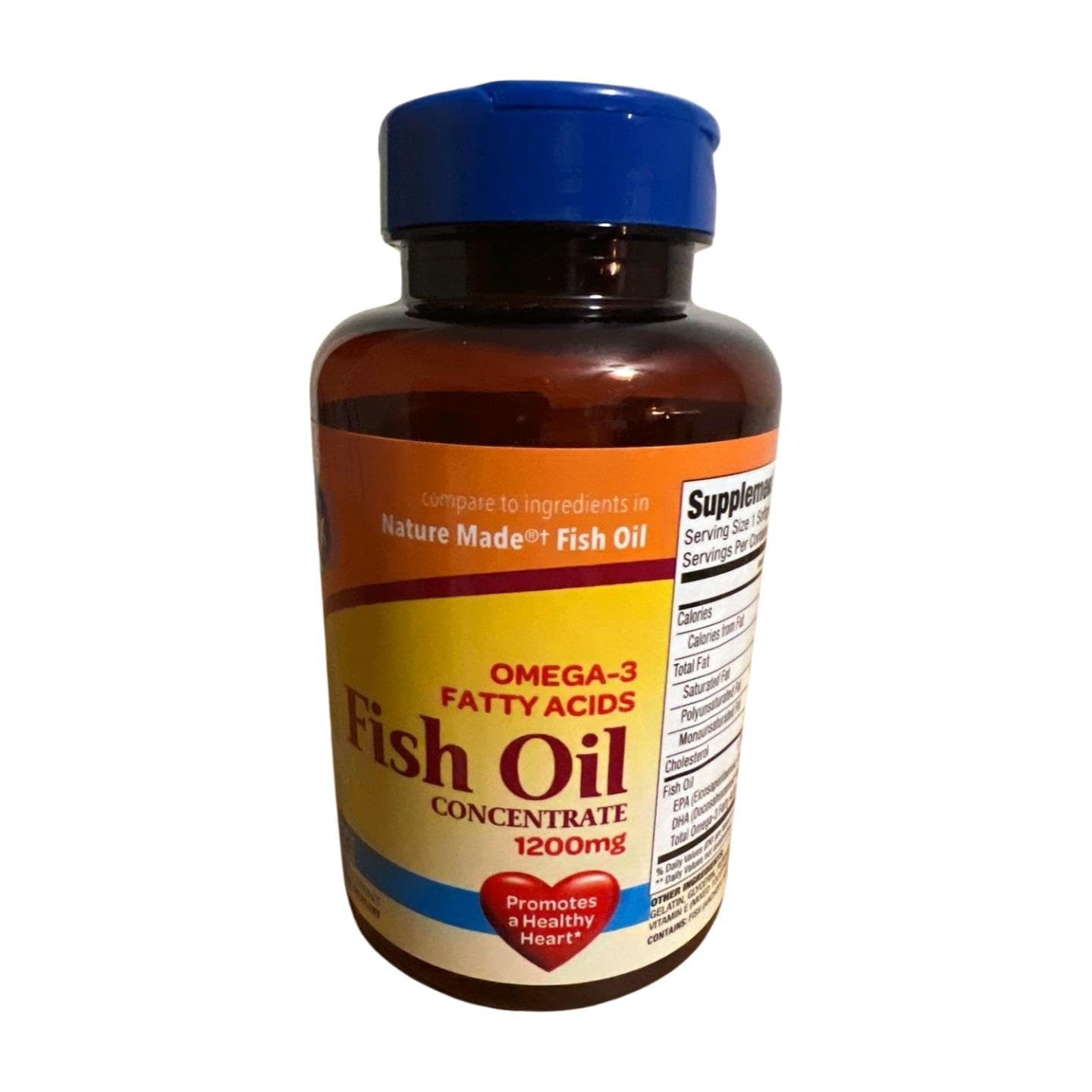 Generic Omega-3 Fatty Acids Fish Oil Concentrate Caplets 100