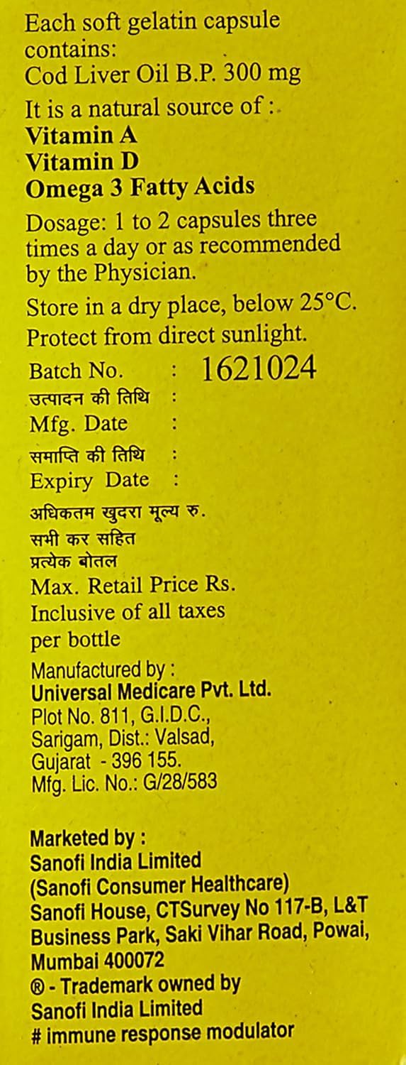 Kalyani Merck SevenSeas Original Cod Liver Oil Capsules 1 Count
