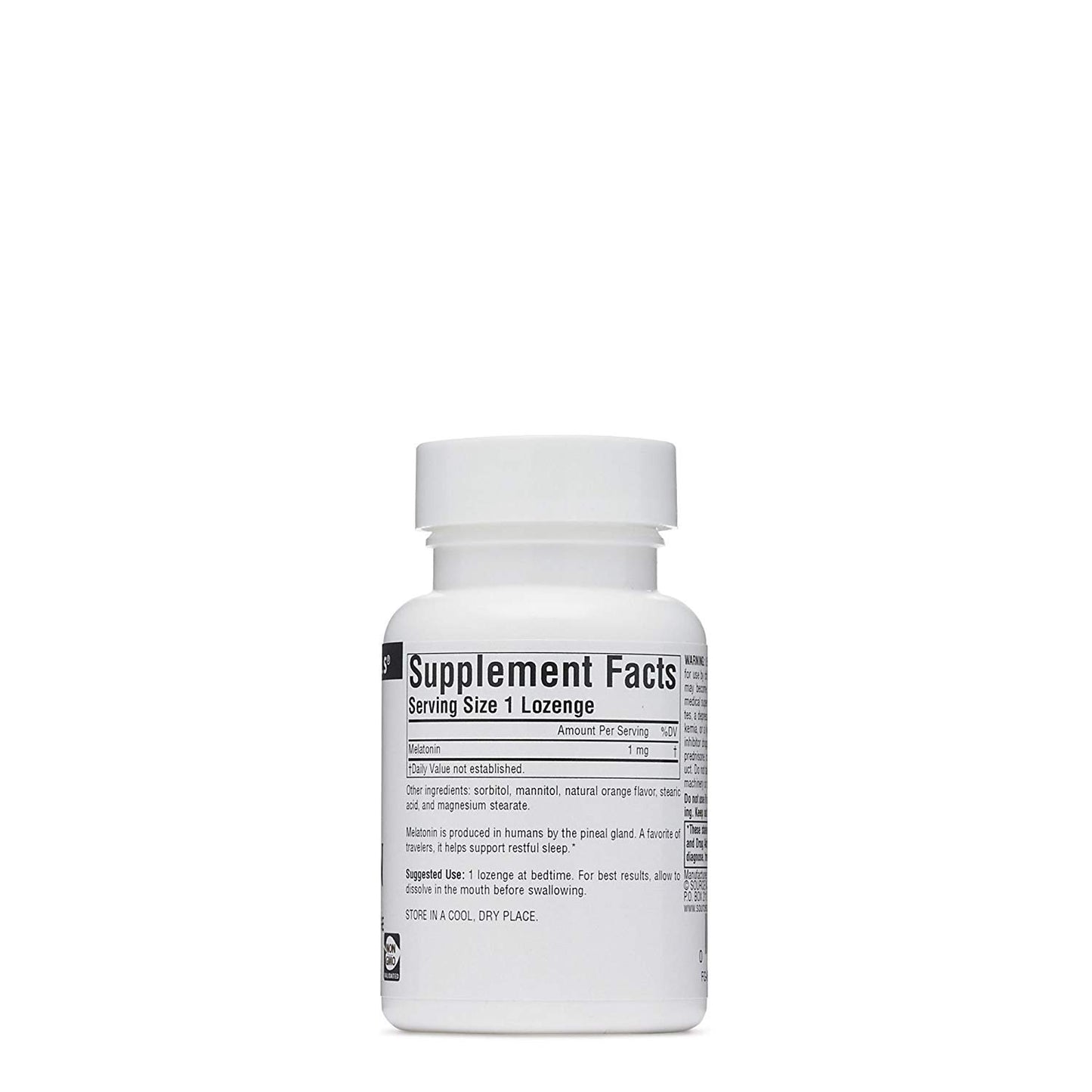 Source Naturals Melatonin 1 mg Orange Flavored Lozenges, 100 Count