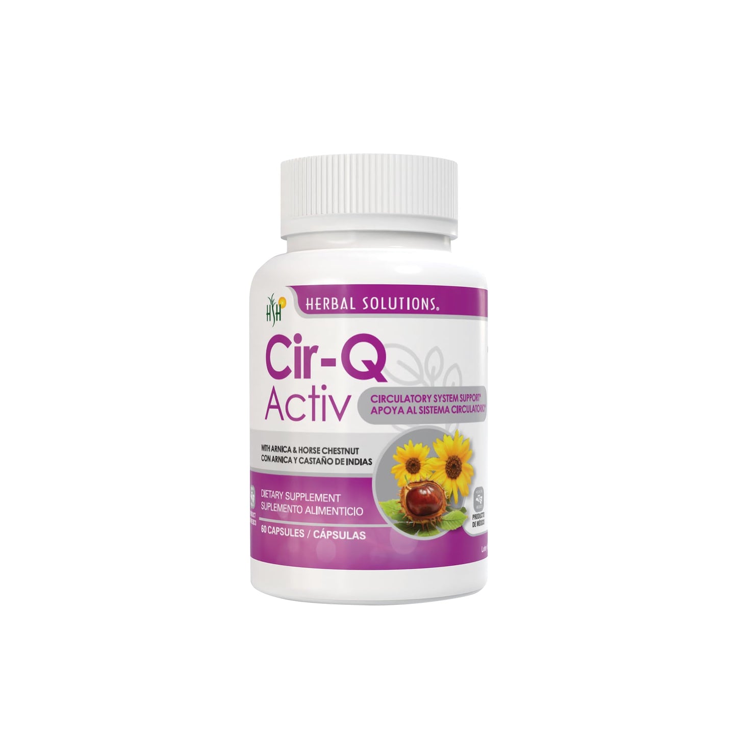 Herbal Solutions Health Cir-Q Activ Natural Circulation Support & Vein Nutrition Supplement - Horse Chestnut Complex with Traditional Herbs Powder 7.2 oz