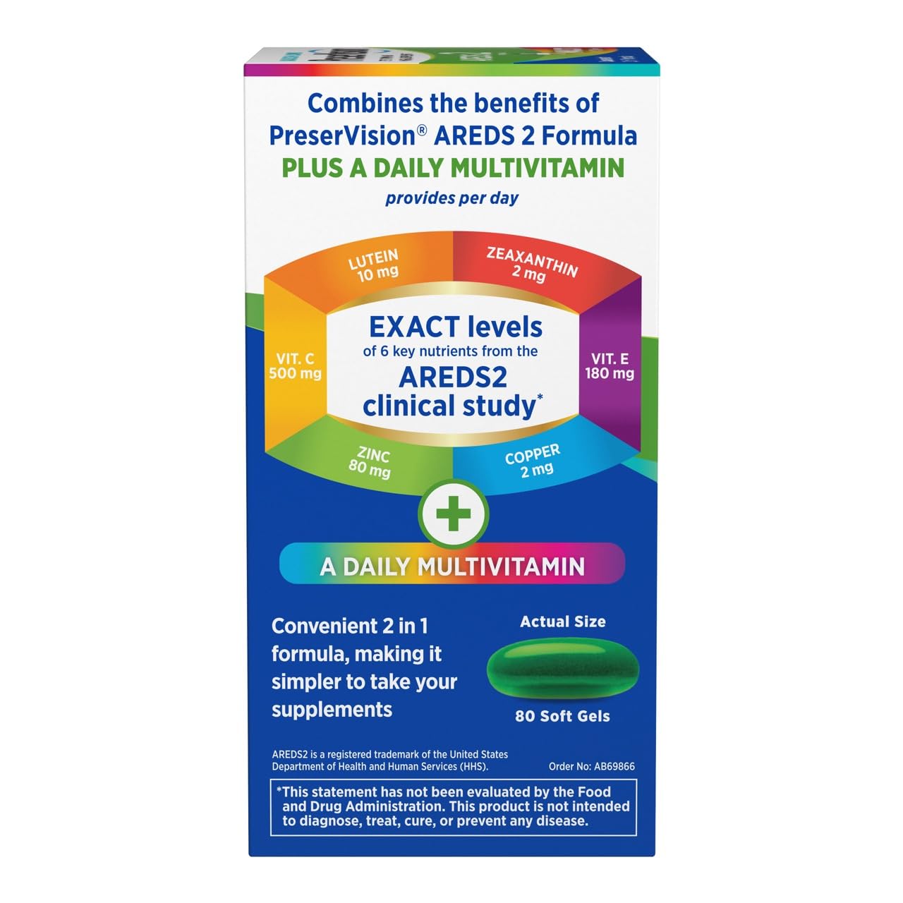 PreserVision AREDS 2 + Multivitamin Softgels 80 Count