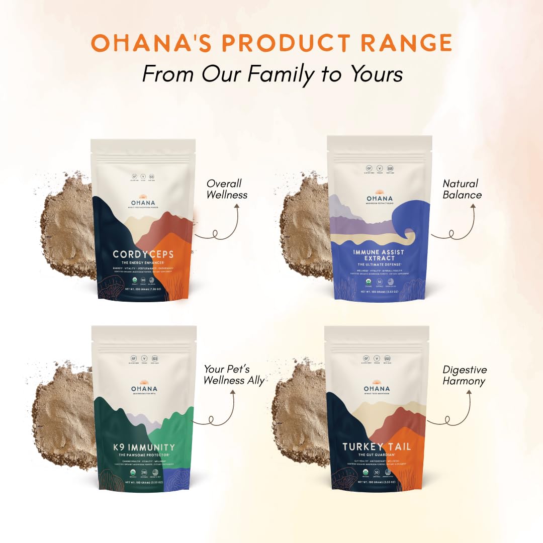 Ohana Mushrooms Cordyceps Organic Mushroom Powder Blend, Powder, 7.05 oz Pack of 1