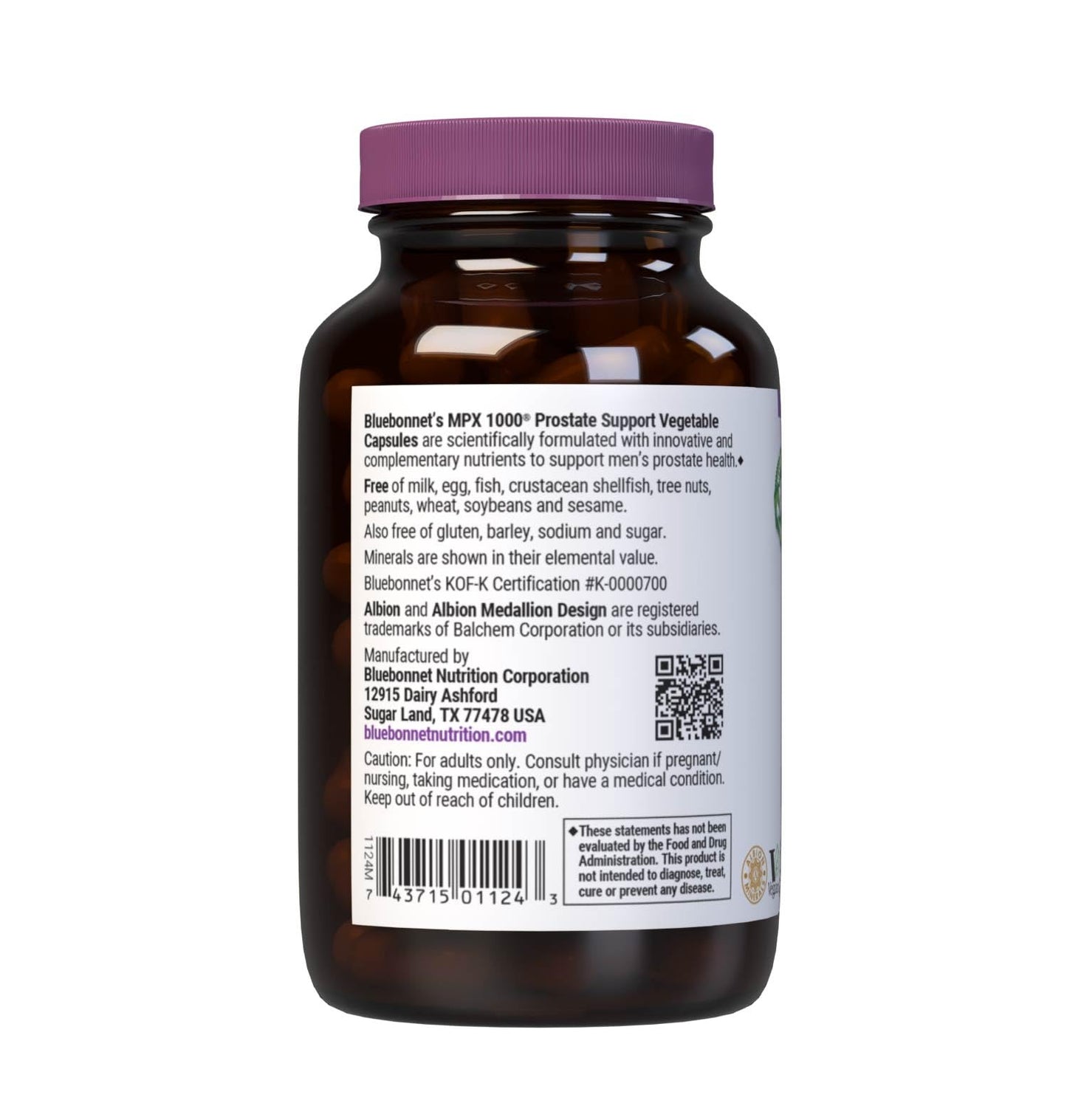 BlueBonnet MPX 1000 Prostate Support Capsules, 60 Count