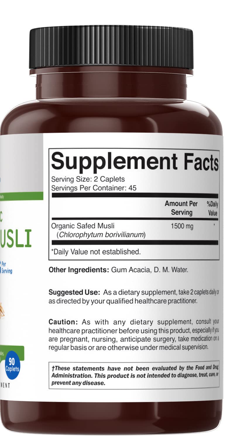 Brieofood Organic Safed Musli 1500mg Tablet 180