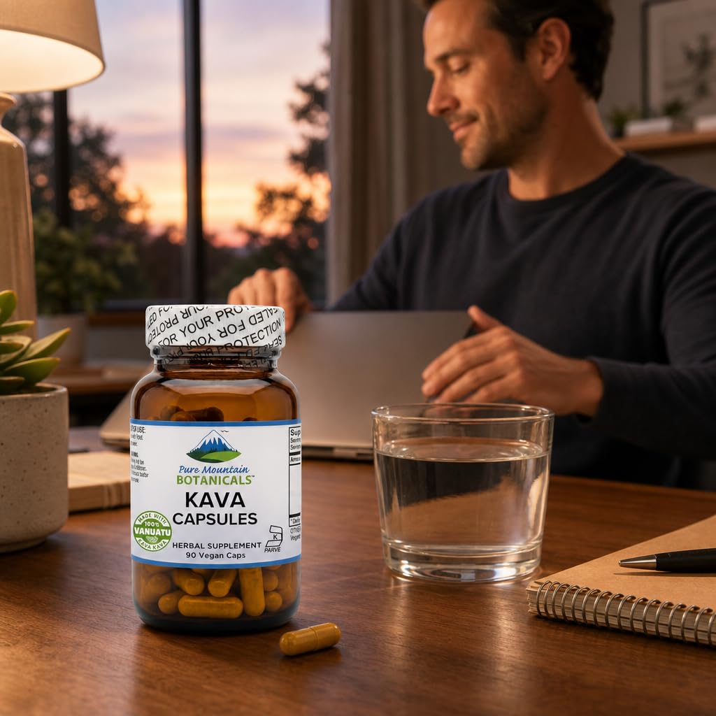Pure Mountain Botanicals Kava Kava Capsules 90 Caps