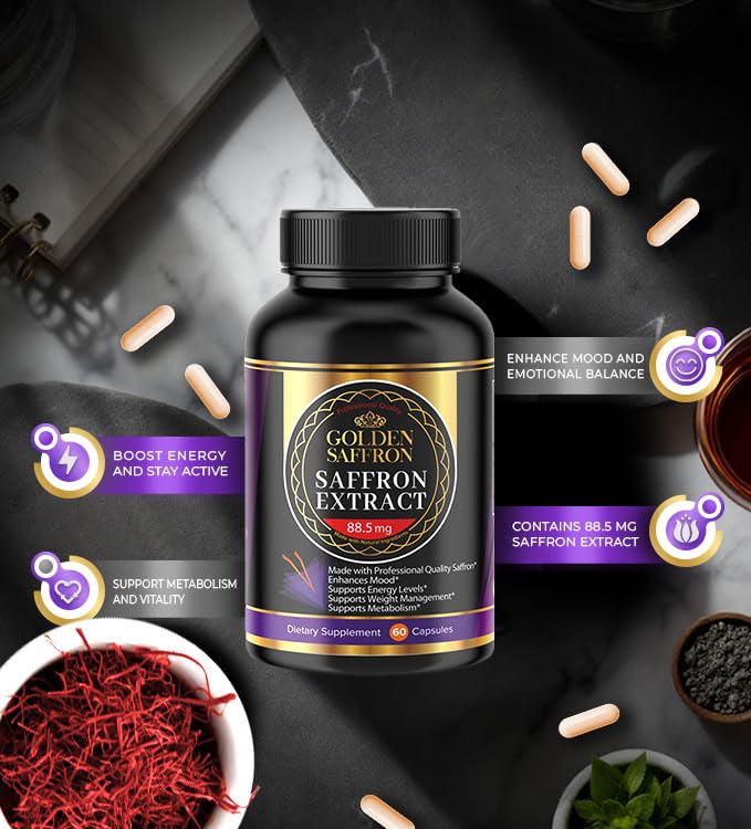 Golden Saffron Saffron Extract Capsules 60 Count