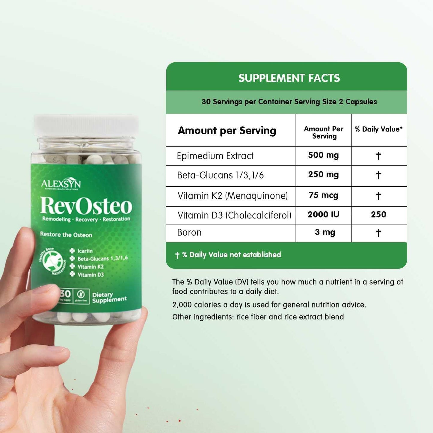 Alexsyn RevOsteo Bone & Metabolic Support Capsule, 60 Count