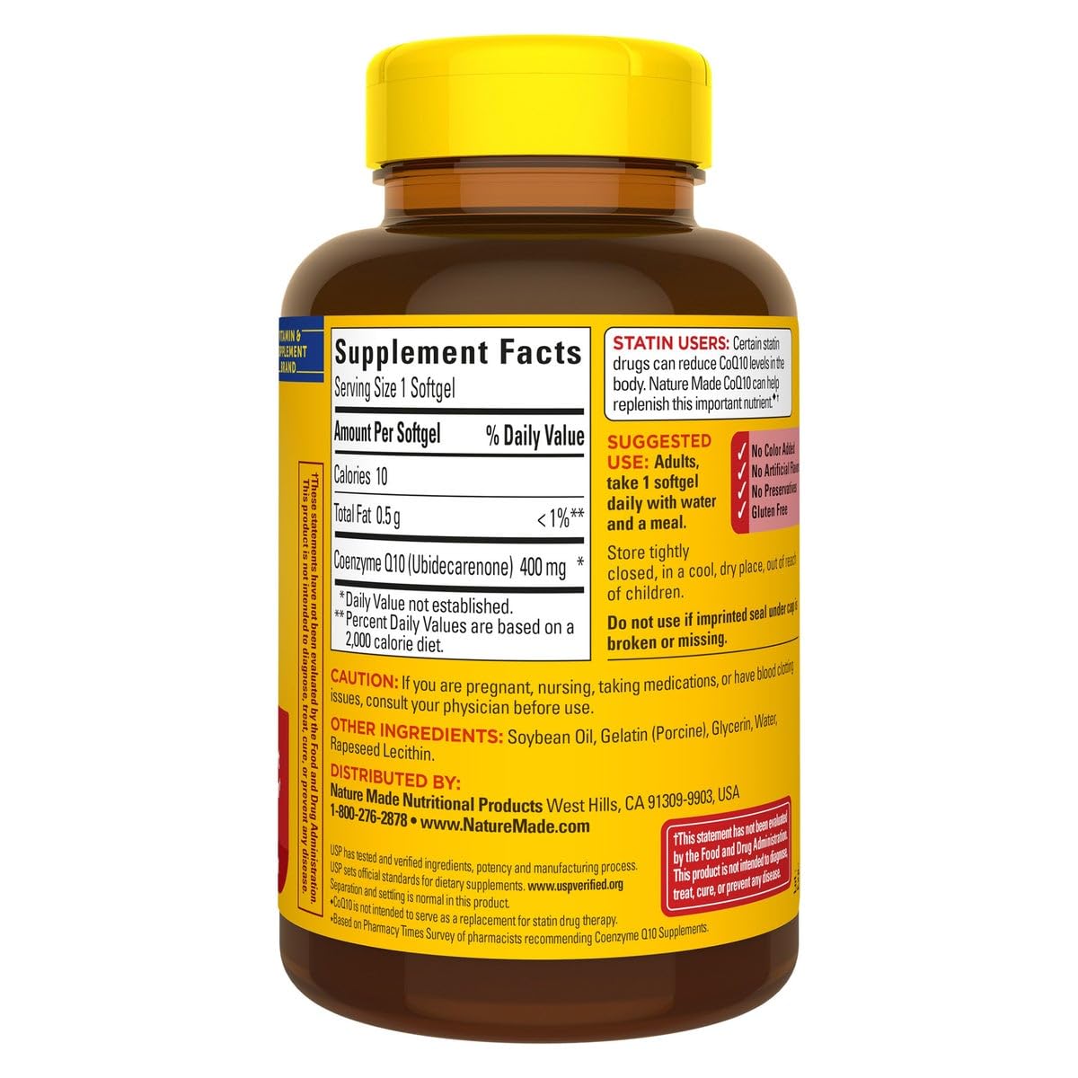 Nature Made CoQ10 400 mg Tablet, 90-Count