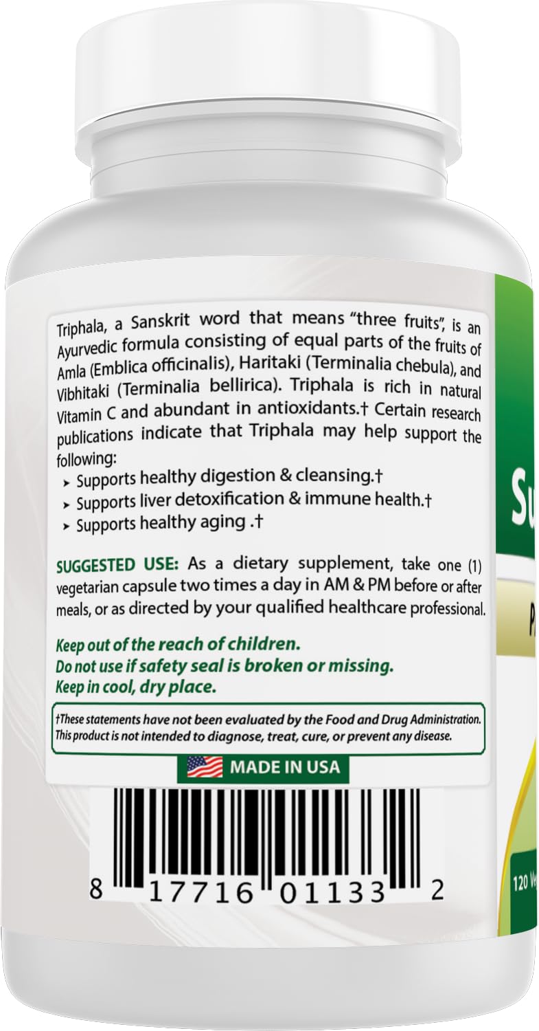 Best Naturals Triphala 750 mg Capsules 240 Count