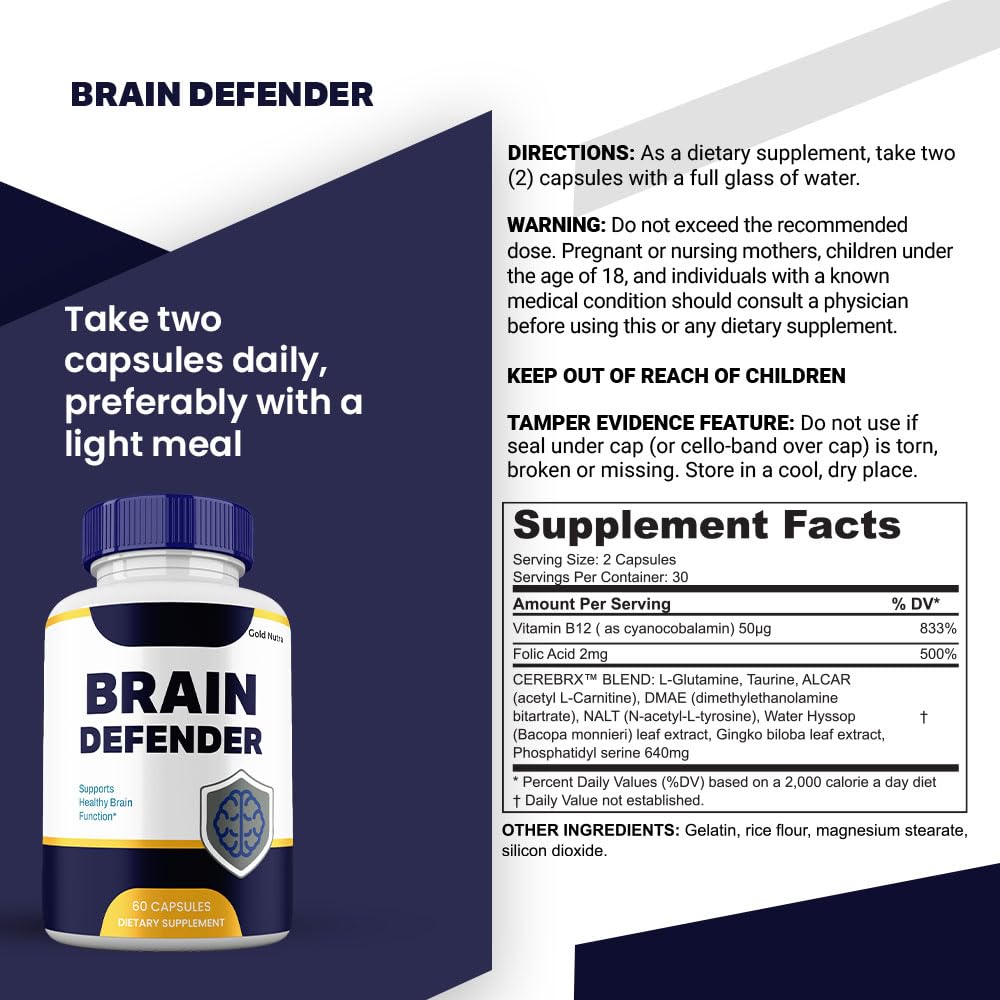 Gold Nutra Brain Defender Capsule 1 Count