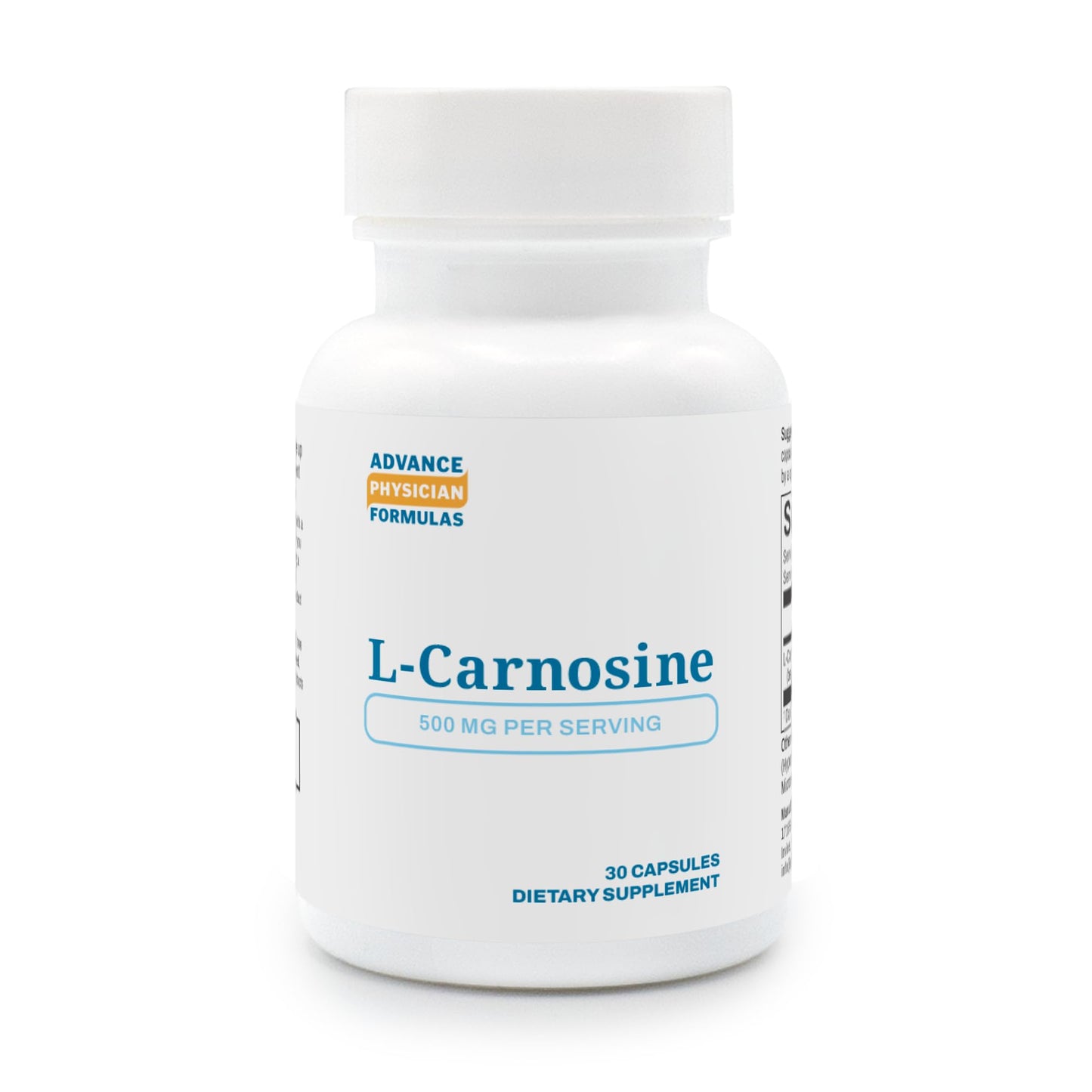 Advance Physician Formulas L Carnosine Supplement 500 Mg Vegetable Capsules, 30 Count