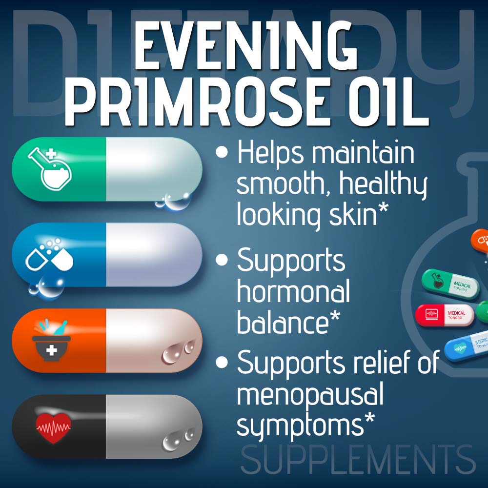 GMP Vitas Evening Primrose Oil 500mg Softgels, 200 Count