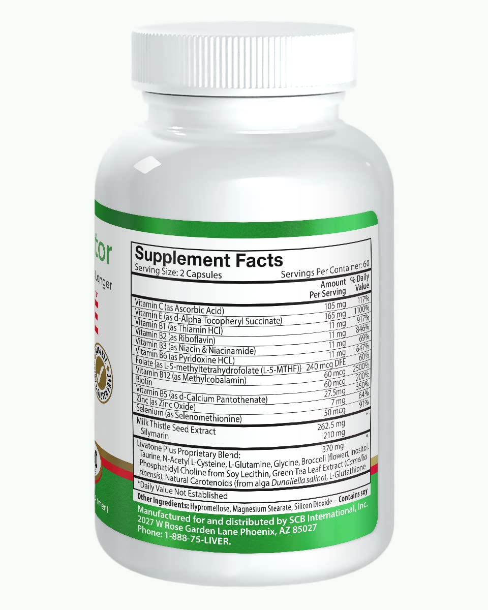Livatone Plus Liver Detox Caplets, 120 Count