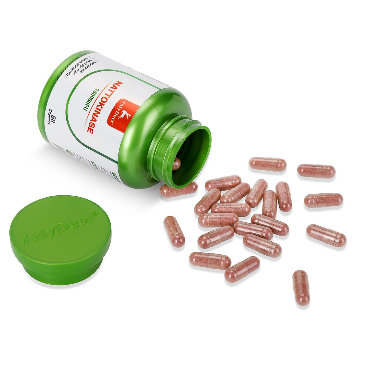 JulyDeer Nattokinase Capsule, 120 Count, 2 Bottles