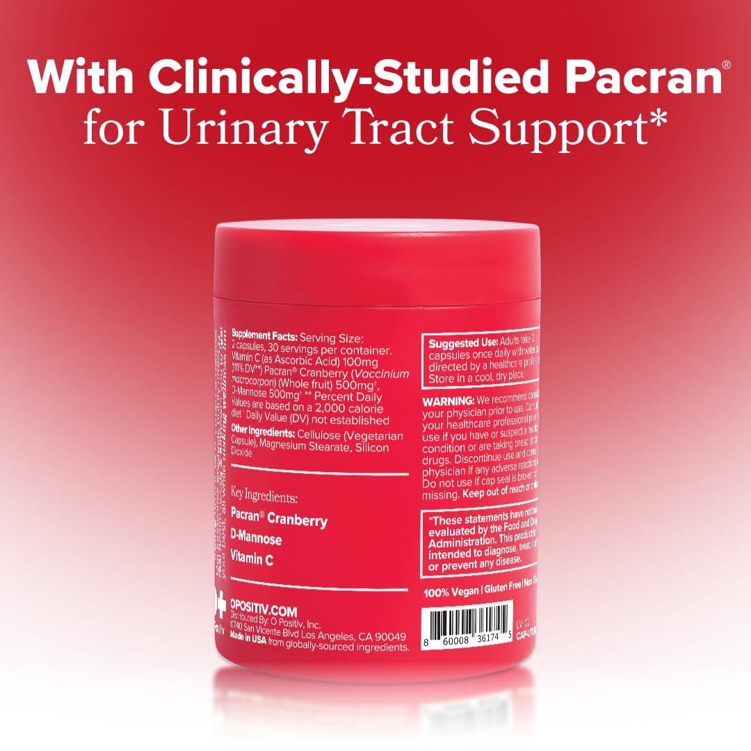 O Positiv URO Urinary Tract Health Supplement for Women Capsule, 60 Count