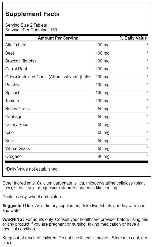 Swanson Veggies4Life 300 Tablets