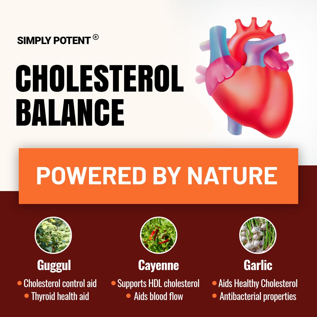 Simply Potent Cholesterol Supplement Capsules, 60 Capsules