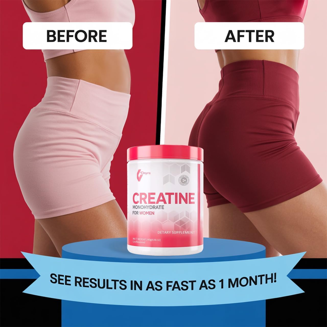 SERSANVE Creatine Monohydrate Powder 30 Servings