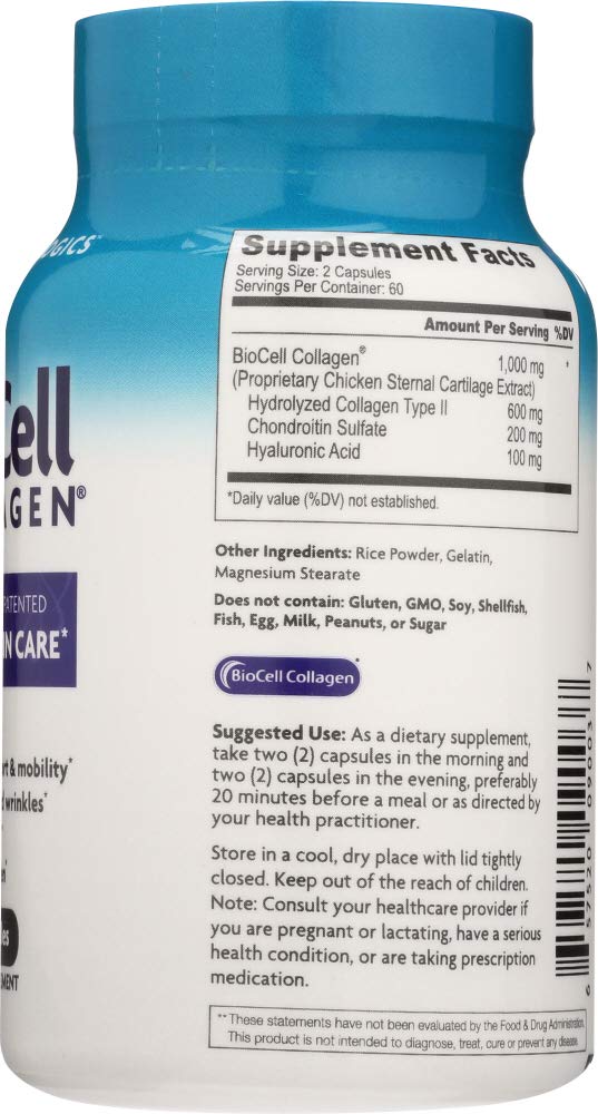 Health Logics BioCell Collagen Capsules 120 Capsules