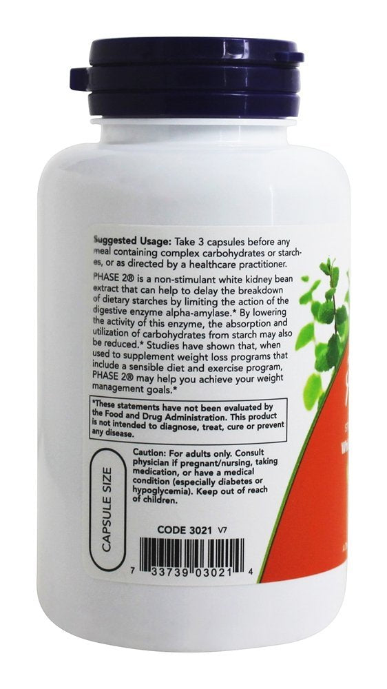 NOW Foods Phase 2 500 mg Capsule 120 Count