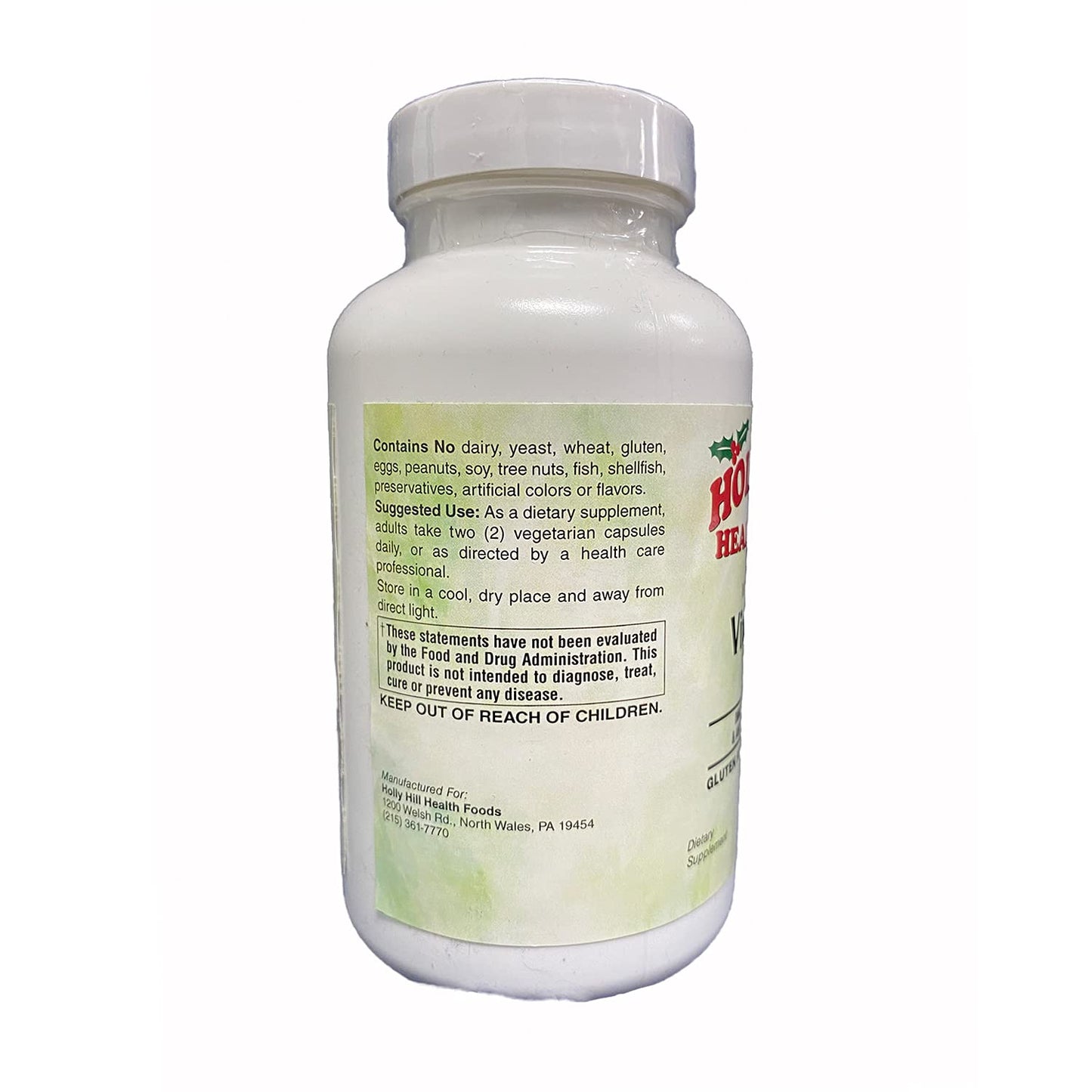 Holly Hill Health Foods Whole Food Vitamin C 500mg, 120 Vegetarian Capsules