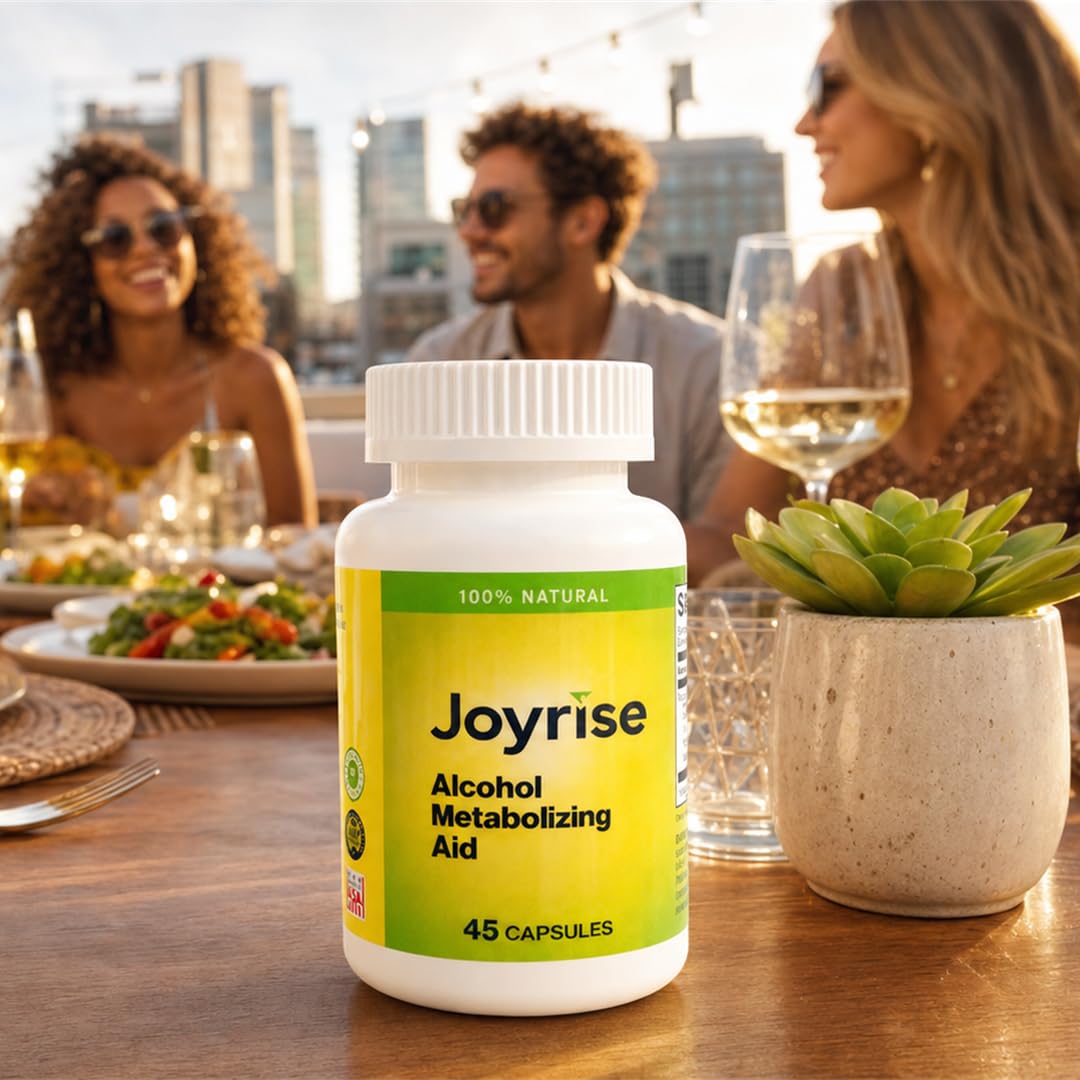 Joyrise After Drinking Aid – Fast Acting Capsules with DHM – Alcohol Metabolism Support, Liver Health, Rapid Bioavailability & Body Replenishment, 45 Capsules