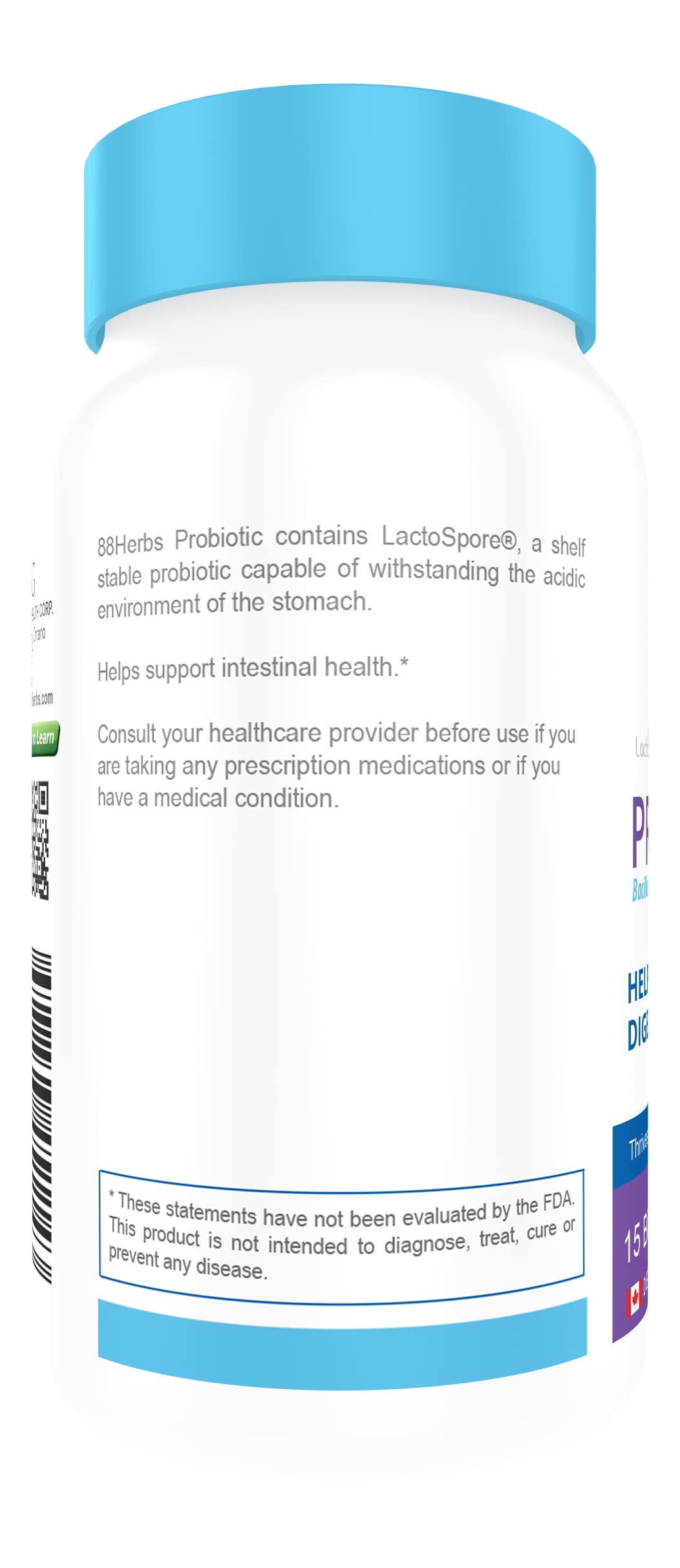 88herbs Probiotic Bacillus Coagulans Lactospore Capsule, 60 Count