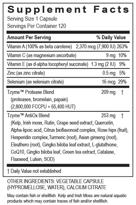 TRANSFORMATION Enzyme Protease IFC Enzyme Supplement Capsule, 120